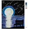 Malowanie po numerach - Pełnia księżyca i spadajace gwiazdy