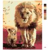 Malowanie po numerach - Król lew ze synem