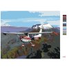 Malowanie po numerach - Samolot nad wulkanem