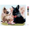 Malowanie po numerach - Szczenie i królik