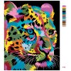 Malowanie po numerach - Kolorowy lampart