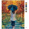 Malowanie po numerach - W jesiennym parku pod parasolem