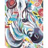 Malowanie po numerach - Zebra w kwiaty