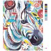 Malowanie po numerach - Zebra w kwiaty