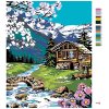 Malowanie po numerach - Górska chata wiosną