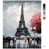 Malowanie po numerach - Wieża Eiffla z kwitnącymi drzewami