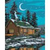 Malowanie po numerach - Chata pod nocnym niebem