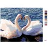 Malowanie po numerach - Łabedzie na jeziorze