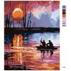 Malowanie po numerach - Zachód słońca nad jeziorem