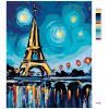 Malowanie po numerach - Wieża Eiffla z gwiazdami