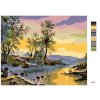 Malowanie po numerach - Zachód słońca nad rzeką