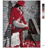 Malowanie po numerach - Lady in Red and White