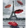 Malowanie po numerach - Wieża Eiffla i parasole
