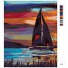 Malowanie po numerach - Żaglowanie po jeziorze