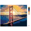 Malowanie po numerach - Golden Bridge we wschodzie słońca