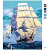 Malowanie po numerach - Żaglowiec i mewy na otwartym morzu