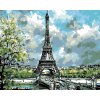 Malowanie po numerach - Wieża Eiffla i wiosenne drzewa