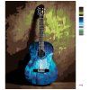 Malowanie po numerach - Gitara – abstrakcja (Wariant płótno bez ramy, Rozmiar 40x50 cm)