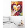 Malowanie po numerach - Serce malowane tęczą