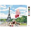 Malowanie po numerach - Kobieta z balonami przed wieża Eiffla
