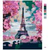 Malowanie po numerach - Wieża Eiffla na różowo