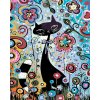 Malowanie po numerach - Kot w kwiatach