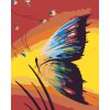 Malowanie po numerach - Motyl w zachodzie słońca