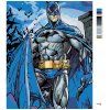Malowanie po numerach - Batman (Wariant płótno bez ramy, Rozmiar 40x50 cm)