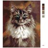 Malowanie po numerach - KOT NA BRĄZOWYM TLE