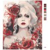 Malowanie po numerach - KOBIETA Z CZERWONYMI RÓŻAMI