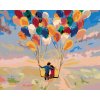 Malowanie po numerach - LECĄCA PARA Z BALONAMI