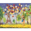 Malowanie po numerach - PARA Z BALONAMI W PARYŻU