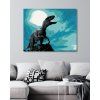 Malowanie po numerach - TYRANOZAURUS REX W NOCY (Wariant płótno bez ramy, Rozmiar 40x50 cm)