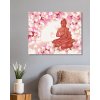 Malowanie po numerach - CZERWONY BUDDHA Z KWIATAMI