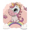 Malowanie po numerach - MAŁY JEDNOROŻEC I TĘCZA