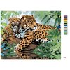 Malowanie po numerach - JAGUAR Z MŁODYM KOŁO WODY (HOWARD ROBINSON)