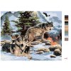 Malowanie po numerach - STADO WILKÓW W GÓRACH (HOWARD ROBINSON)