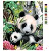 Malowanie po numerach - PANDA Z MŁODYM I WODOSPAD (HOWARD ROBINSON)
