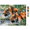 Malowanie po numerach - WYPATRUJĄCY TYGRYS NAD RZEKĄ (HOWARD ROBINSON)