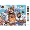 Malowanie po numerach - KOTY W KWIATACH I MOTYLKI (HOWARD ROBINSON)