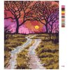 Malowanie po numerach - JESIENNA DRÓŻKA I ZACHÓD SŁOŃCA
