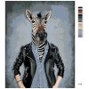 Malowanie po numerach - ZEBRA W UBRANIU