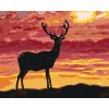 Malowanie po numerach - JELEŃ I ZACHÓD SŁOŃCA