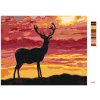Malowanie po numerach - JELEŃ I ZACHÓD SŁOŃCA