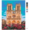 Malowanie po numerach - NOTRE DAME W PARYŻU I CZERWONE KWIATY