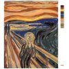 Malowanie po numerach - KRZYK (E. MUNCH) (Wariant płótno bez ramy, Rozmiar 40x50 cm)