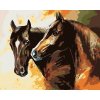 Malowanie po numerach - BRĄZOWE MALOWANE KONIE