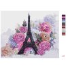 Malowanie po numerach - WIEŻA EIFFLA W KWIATACH