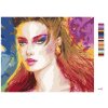 Malowanie po numerach - KOBIETA Z DUŻYM KOLCZYKIEM