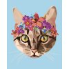 Malowanie po numerach - KOT I KWIATOWA KORONA
